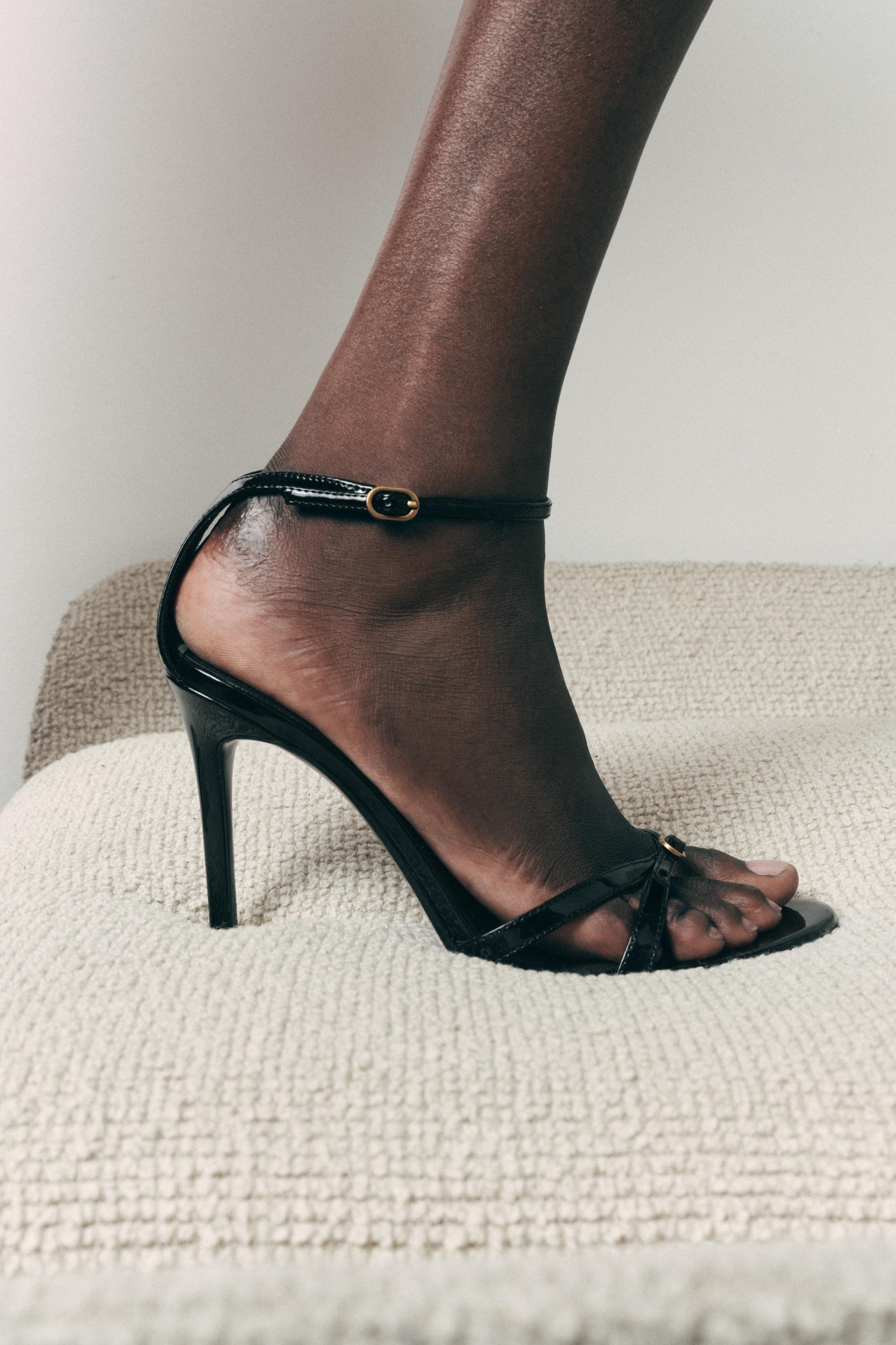 HIGH-HEEL BUCKLE SANDALS Black ZARA United Kingdom