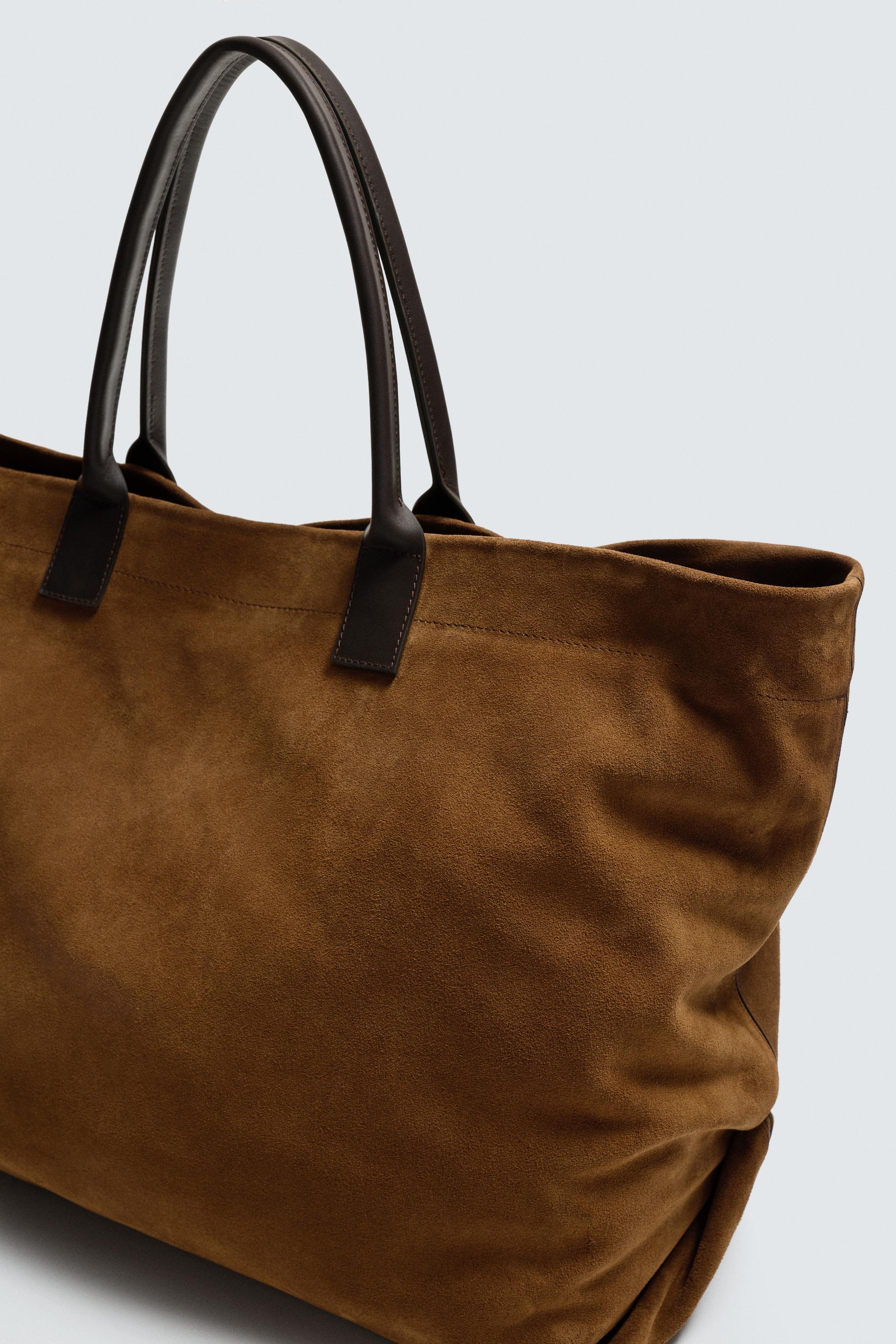 ブラウンレザー トートバッグ レザートートバッグ - きつね色 | ZARA Japan / 日本