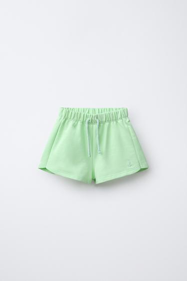 BERMUDA FLOR BORDADA - Verde medio de Zara - Imagen 0