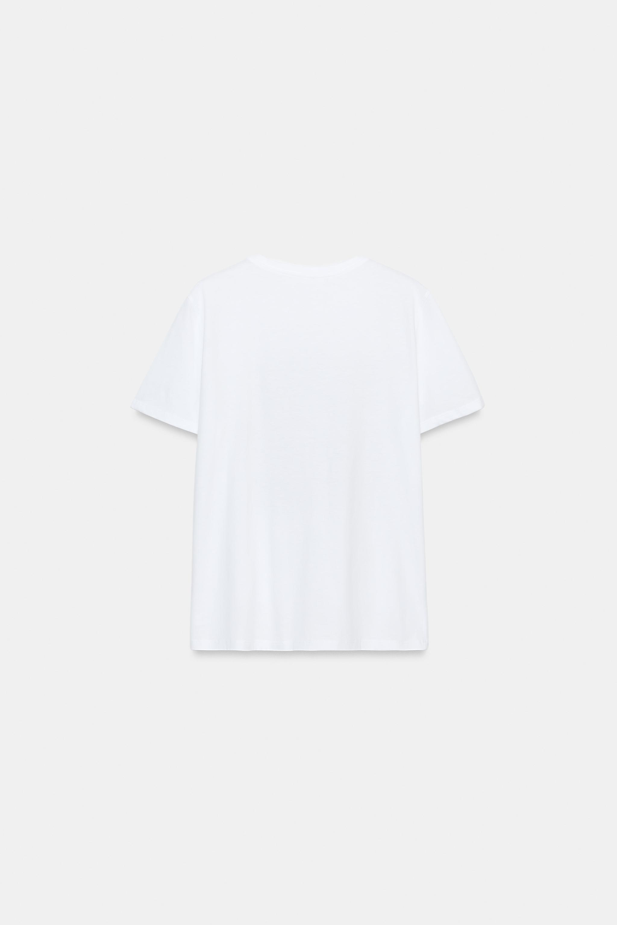 SHORT SLEEVE METALLIC T-SHIRT — Silver