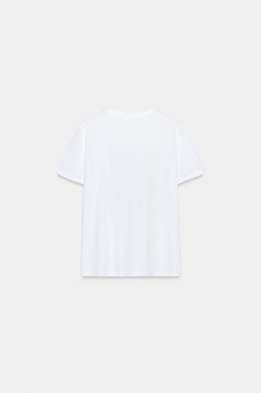 SHORT SLEEVE METALLIC T-SHIRT — Silver 2