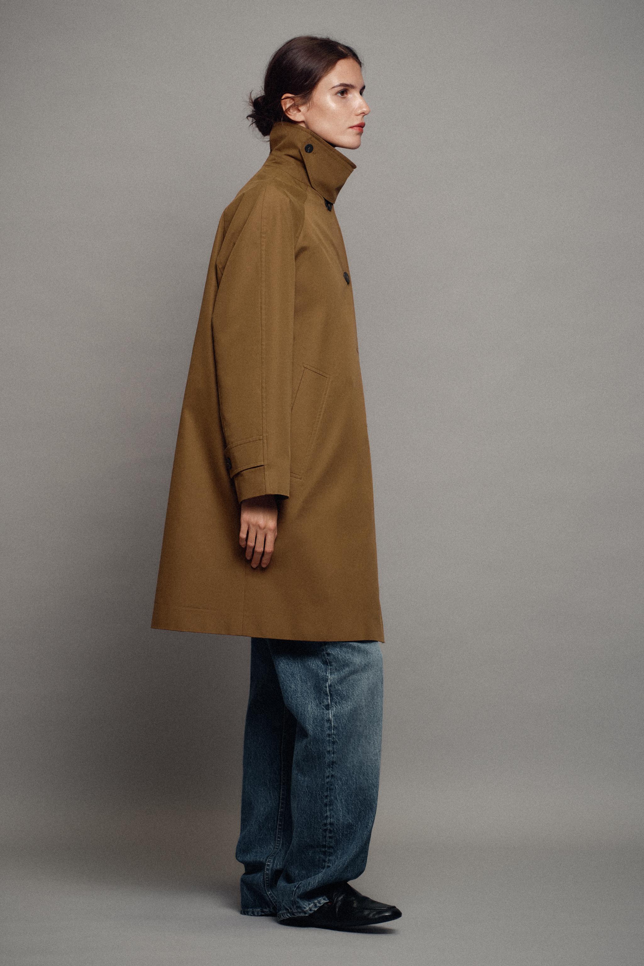 ZW COLLECTION ミディトレンチコート - ダークキャメル | ZARA Japan