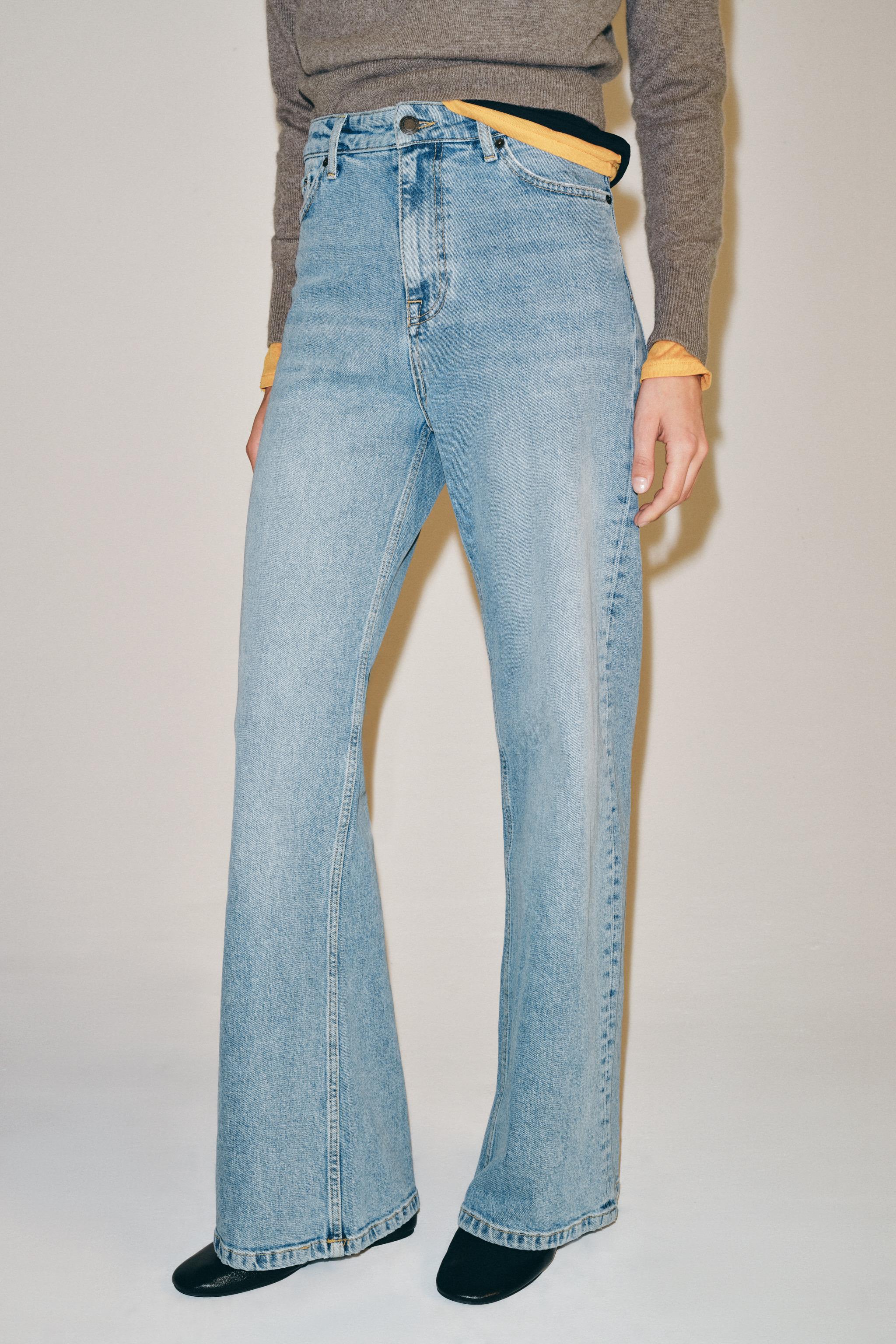 ZW COLLECTION COMFORT HIGH-RISE WIDE LEG JEANS — Mid-blue