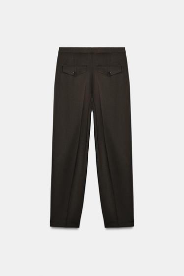 DARTED TROUSERS ZW COLLECTION - Dark brown by Zara - Image 6