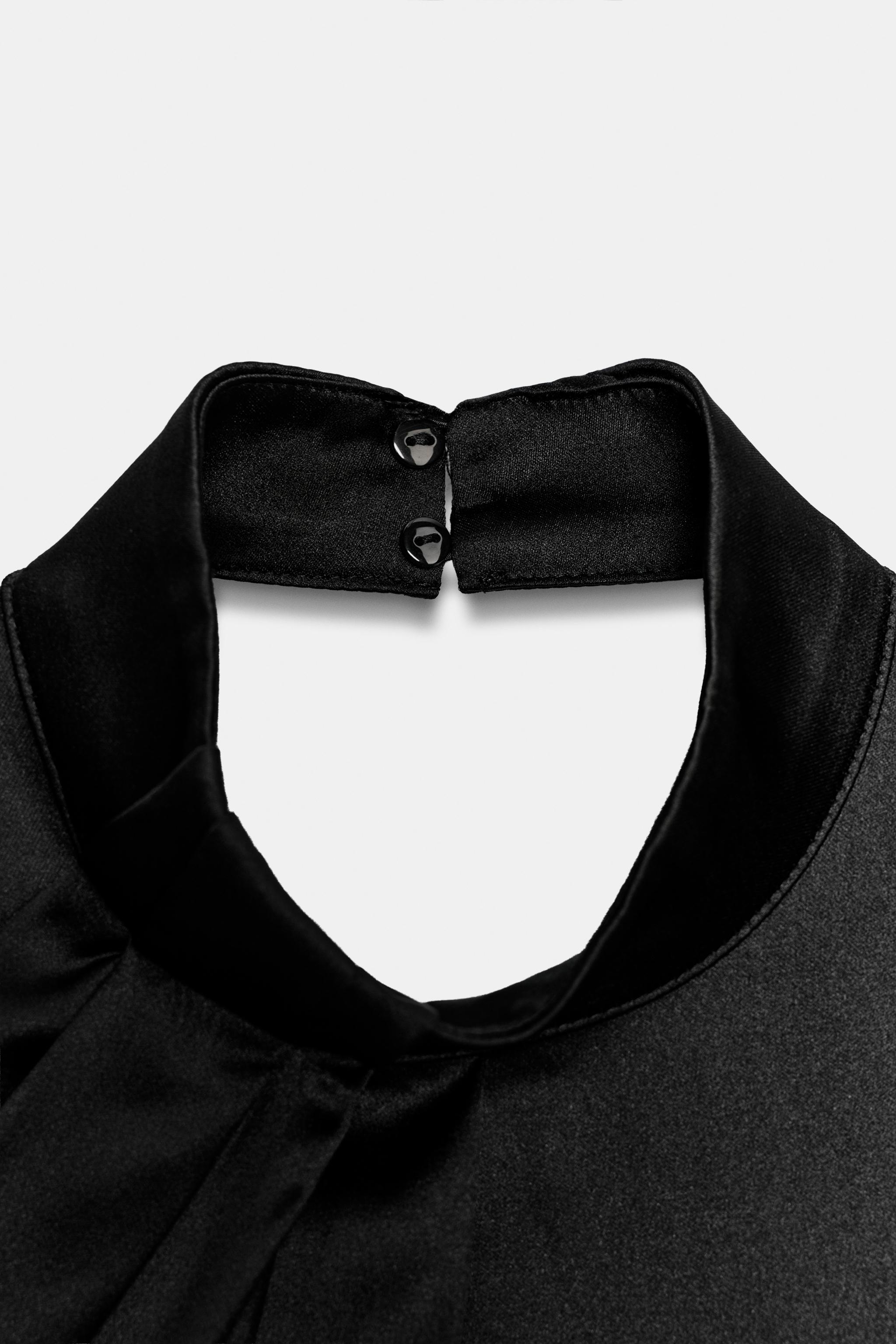 Zara KISA SATEN ELBİSE görsel 4