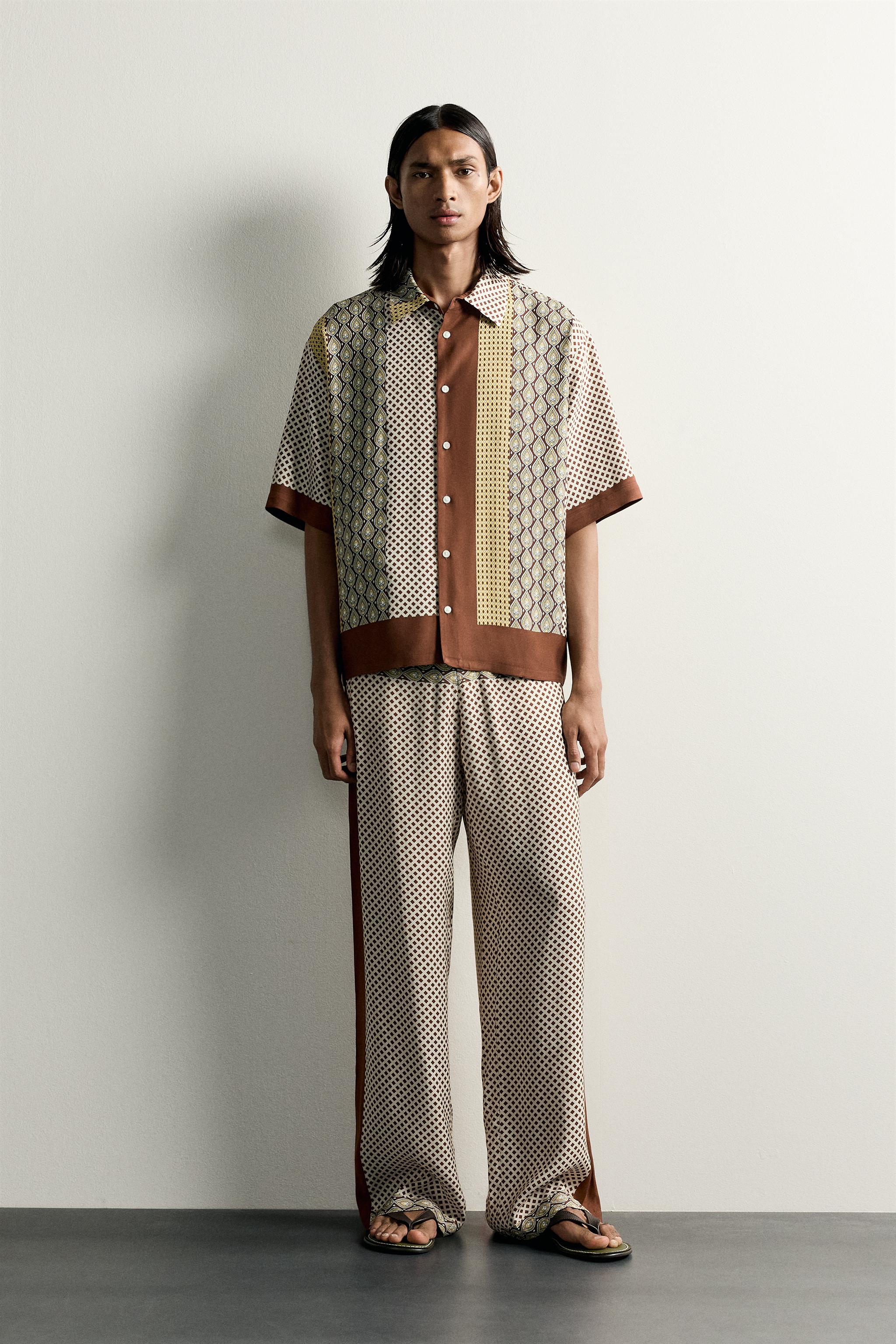 LIMITED EDITION MIXED PRINT FLOWY SHIRT