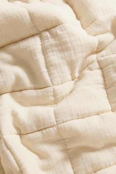 CHILDREN'S CHECK MUSLIN QUILT - Butter by Zara - Image 3