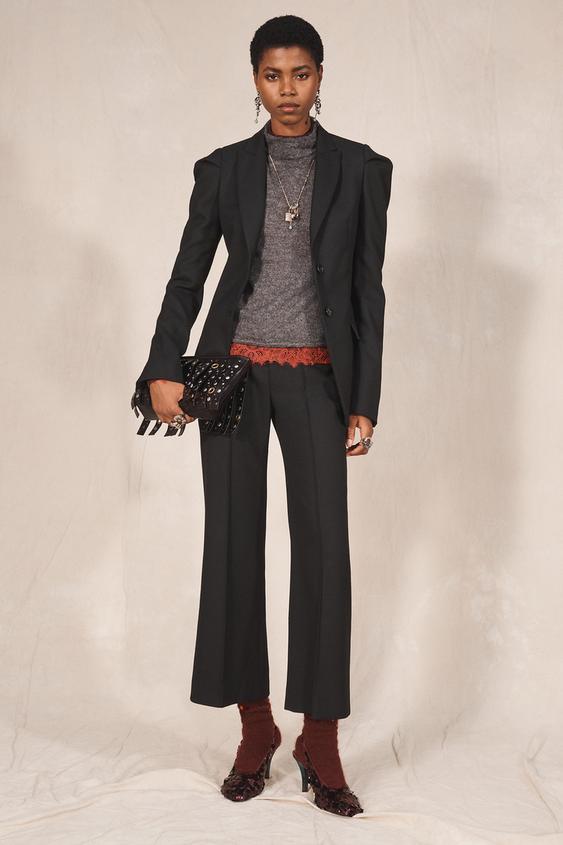 LIMITED EDITION SHOULDER PLEAT BLAZER - Anthracite grey by Zara - Image 0
