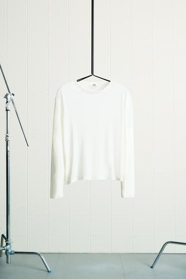 LIMITED EDITION LYOCELL T-SHIRT - Oyster-white by Zara - Image 0