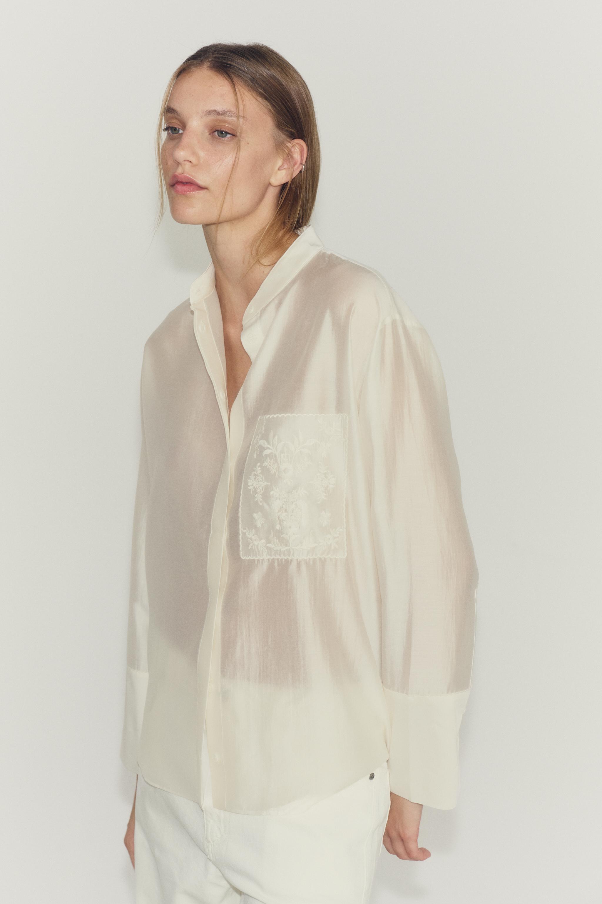 CHEMISE À POCHE ET BRODERIES ZW COLLECTION