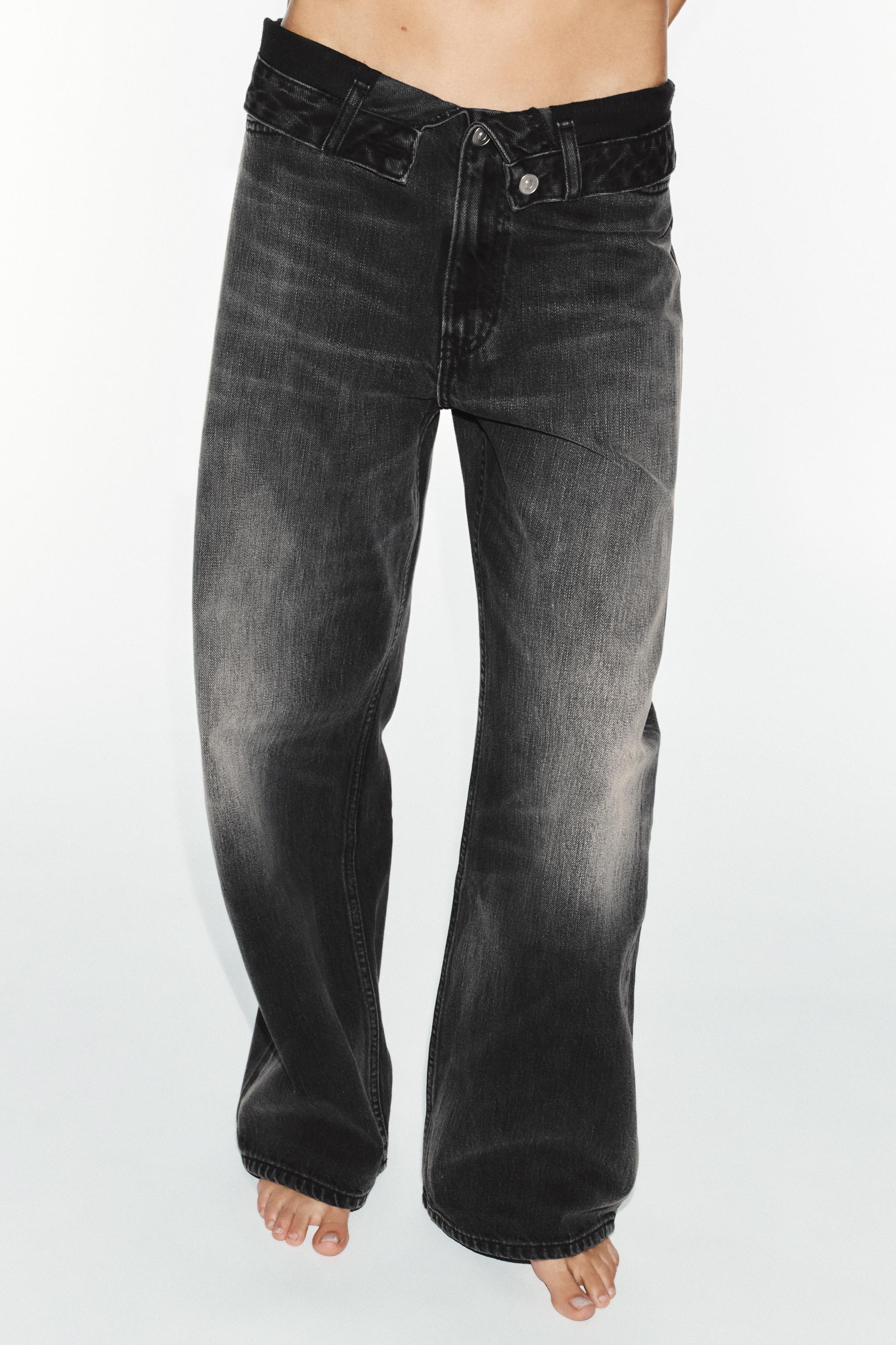 TRF MID-RISE FOLDED WAIST JEANS