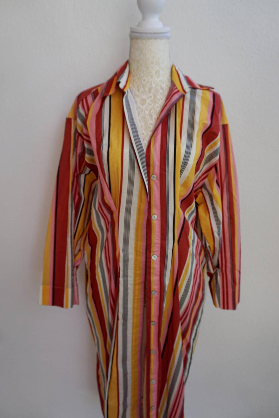 STRIPED SHIRT DRESS - Image 4