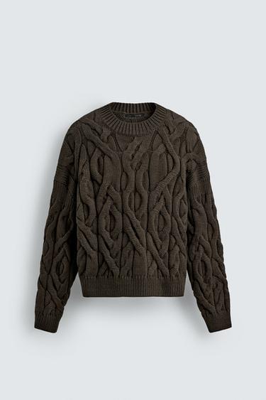 JERSEY ESTRUCTURA TRENZAS LIMITED EDITION - Plomo oscuro de Zara