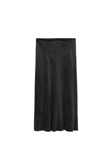 ZW COLLECTION SATIN MIDI SKIRT