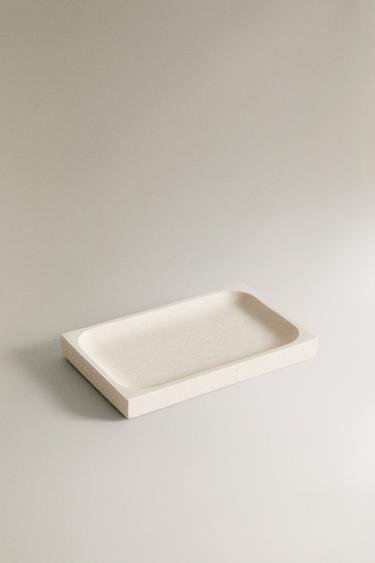 WHITE MARBLE SOAP DISH - white by Zara - Image 1