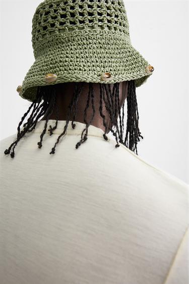 CHAPEAU CROCHET COQUILLAGES - Vert clair de Zara - Image 2
