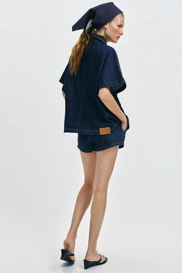 SURCHEMISE Z1975 EN JEAN OVERSIZE - Bleu de Zara - Image 7
