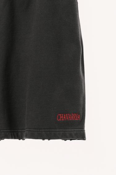 BERMUDA JOGGING BRODÉ WILLY CHAVARRIA X ZARA - Noir de Zara - Image 6