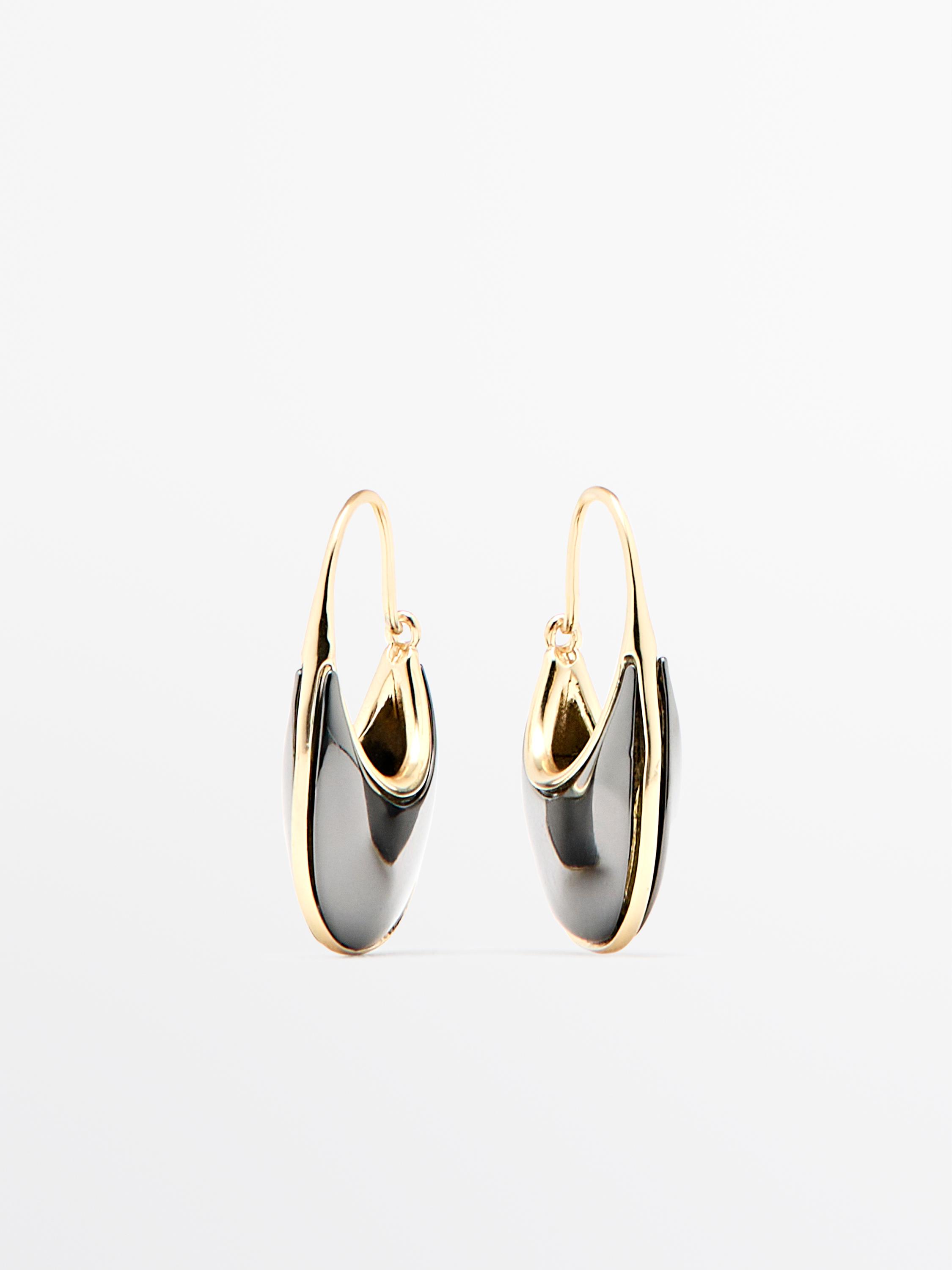 Stone ring earrings