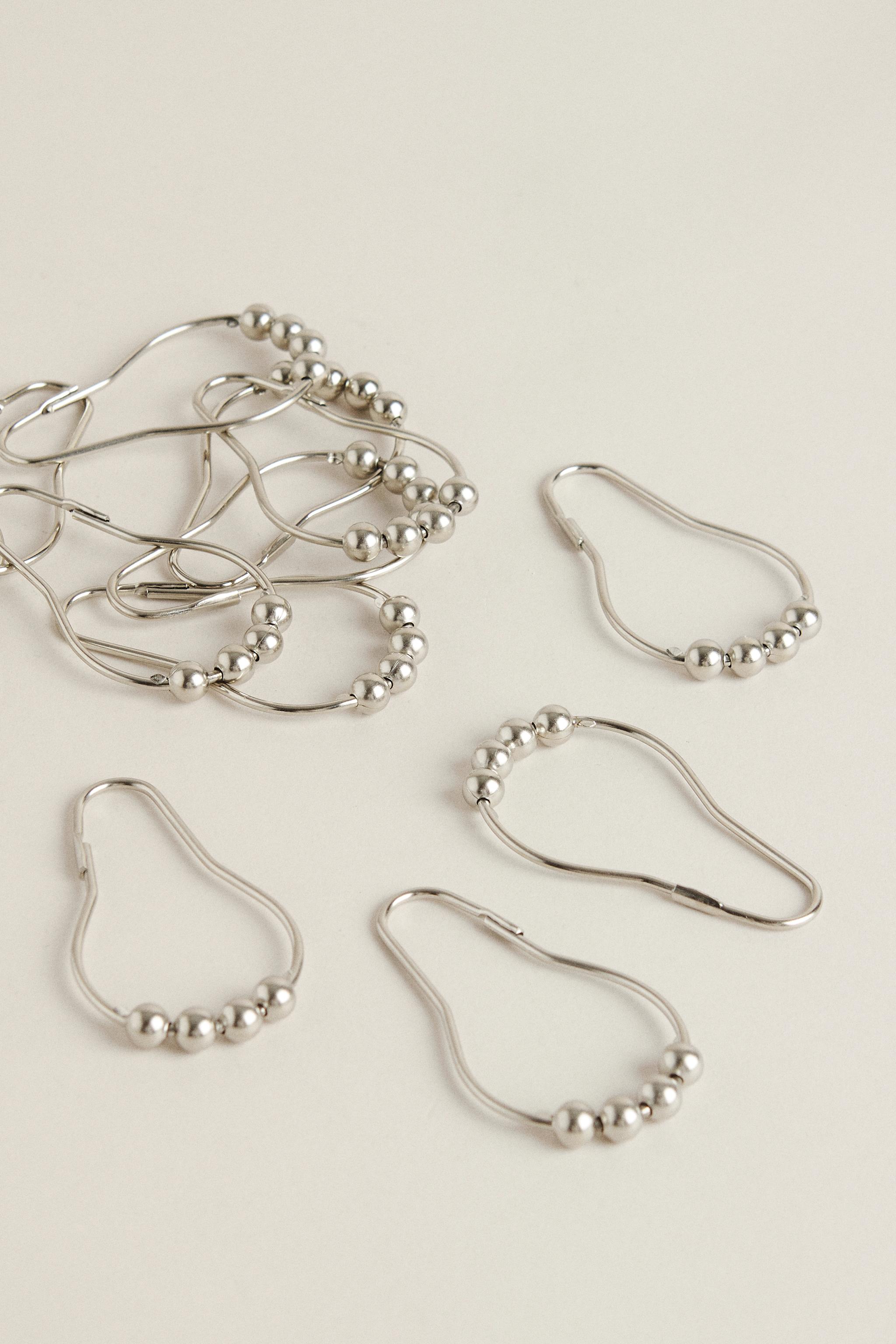 PACK OF METAL SHOWER CURTAIN RINGS (PACK OF 12) — Multicolored