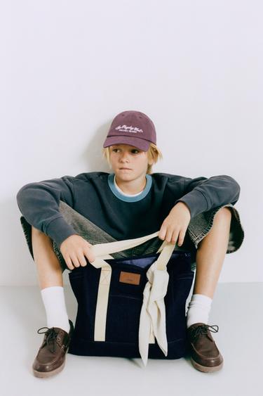 DENIMOWA TORBA TYPU SHOPPER - Niebieski Zara - Obraz 0