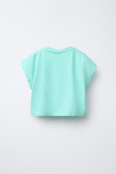 T-SHIRT IMPRIMÉ - Vert de Zara - Image 1