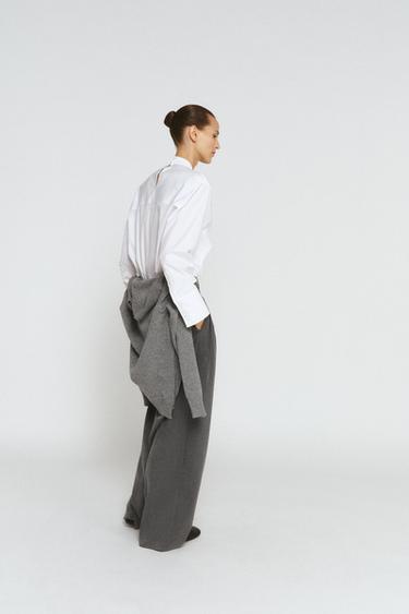 ZW COLLECTION DARTED TROUSERS - Grey by Zara - Image 3