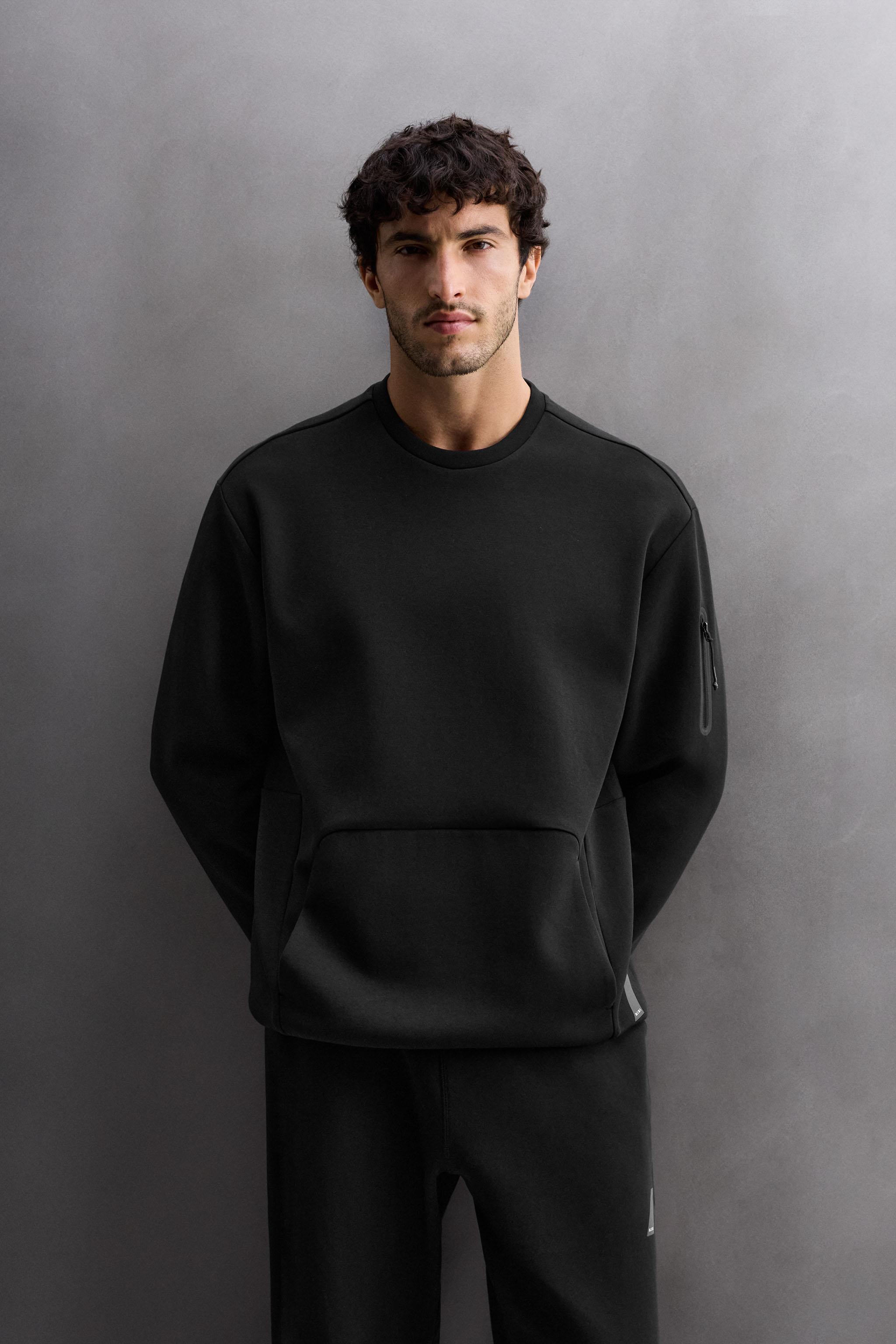 TECHNICAL CREW NECK SWEATSHIRT - Sand | ZARA Australia