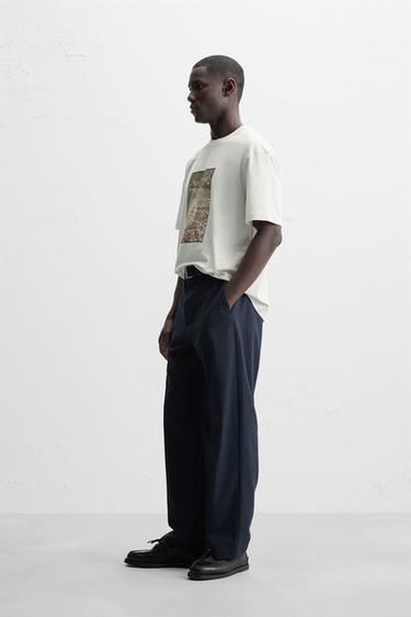 @RAFAEL MOURA PHOTO T-SHIRT - Pearl grey by Zara - Image 3