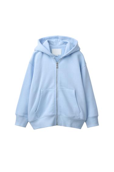SUDADERA CREMALLERA BÁSICA - Azul claro de Zara