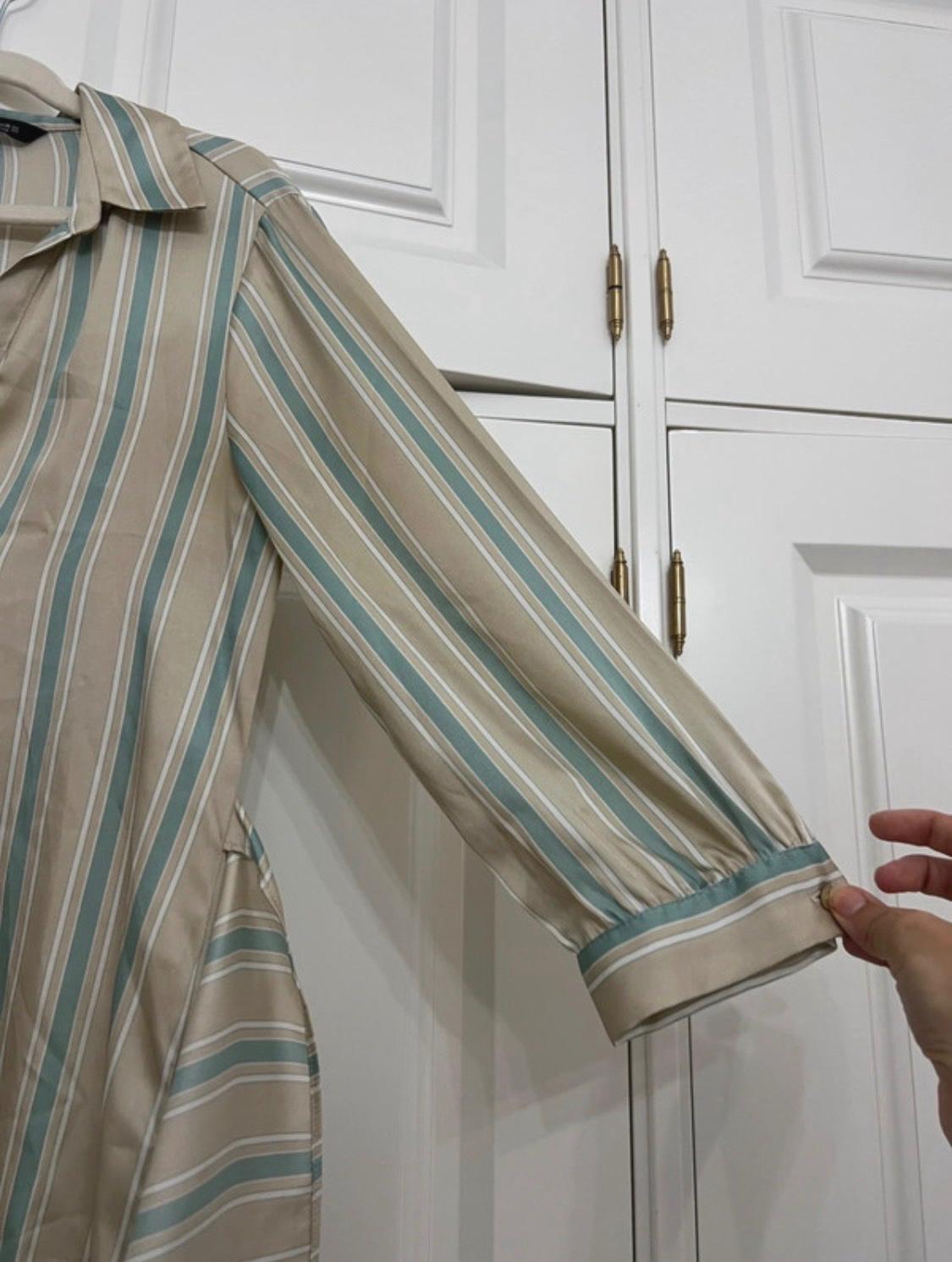 STRIPED SHIRT DRESS - Image 3