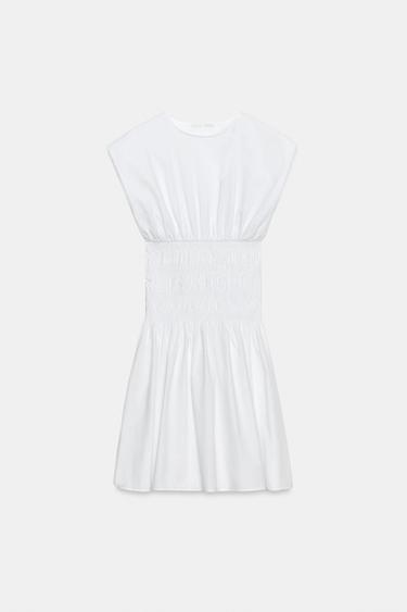 POPLIN COMBINATION DRESS - White by Zara