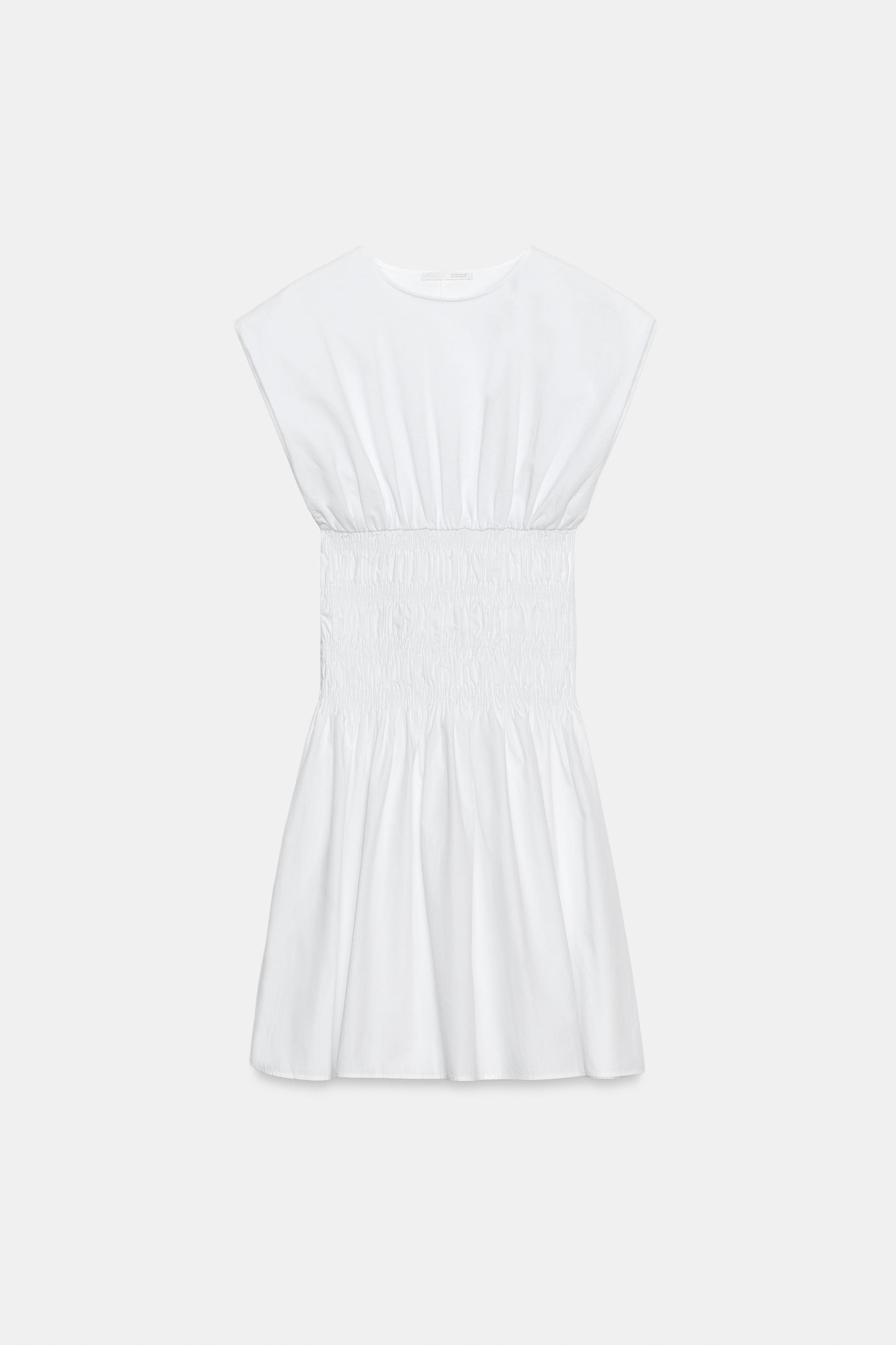 COMBINATION POPLIN DRESS