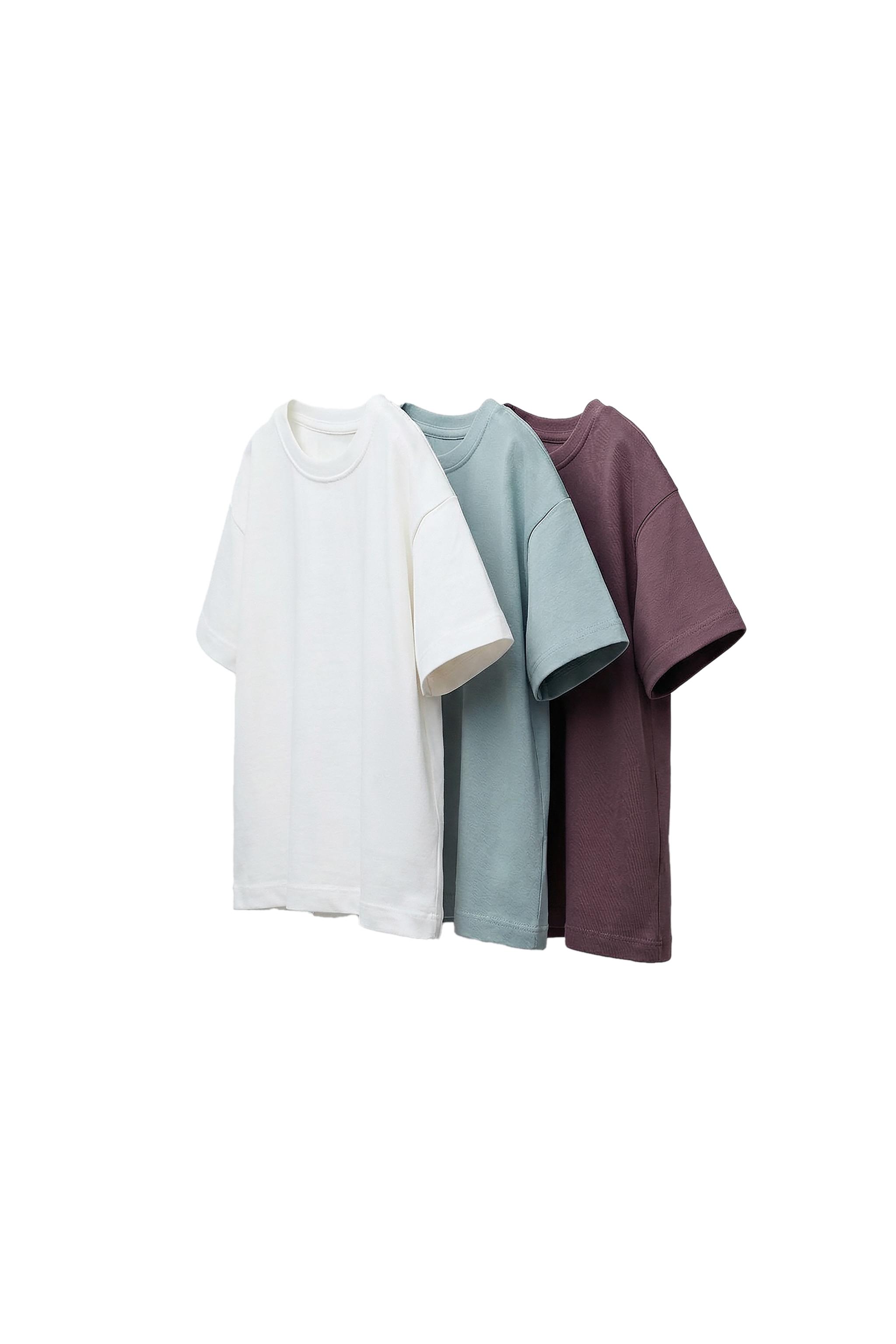 PACK DE TRÊS CAMISETAS LISAS - Marrom-claro | ZARA Brasil