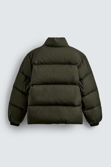 BLOUSON DOUDOUNE 100 % PLUMES - Vert moyen de Zara - Image 7