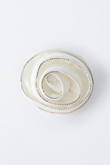 PINCE PASSANT FLEUR STRASS - Blanc de Zara - Image 3