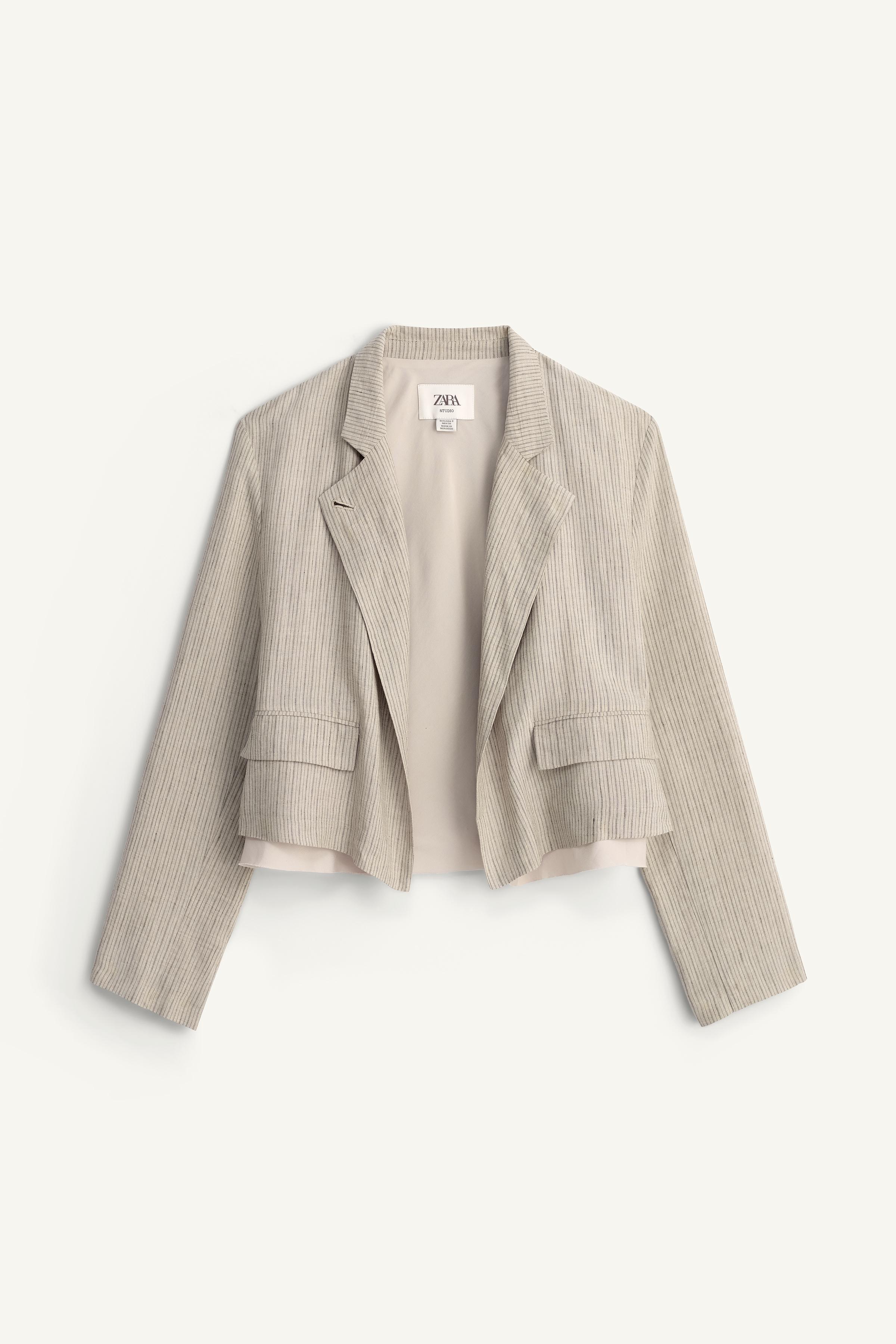 VESTE À RAYURES EN LIN ÉDITION LIMITÉE
