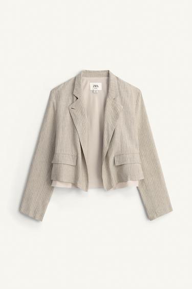 VESTE À RAYURES EN LIN ÉDITION LIMITÉE - rayures de Zara - Image 5