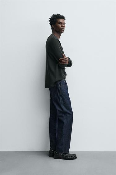 PULL LÉGER EN LAINE - Vert gris de Zara - Image 3