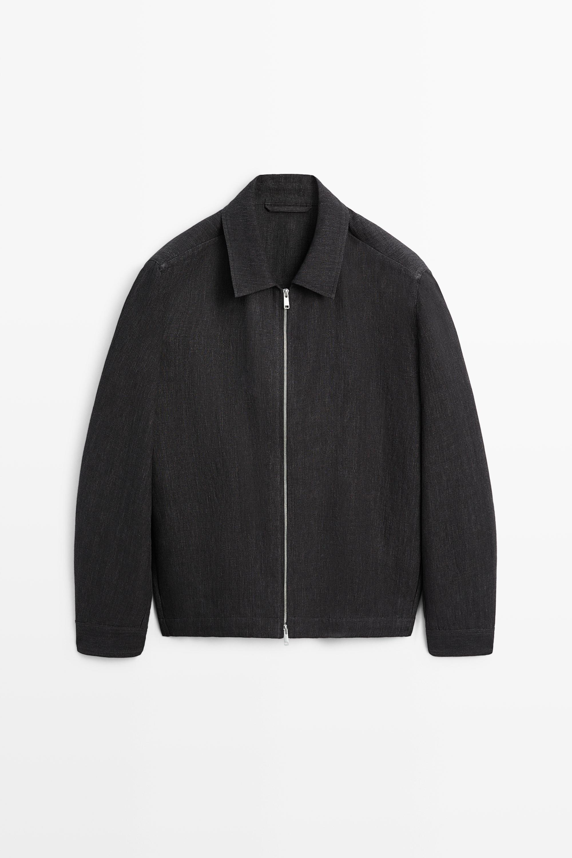 Veste en lin zippée total look