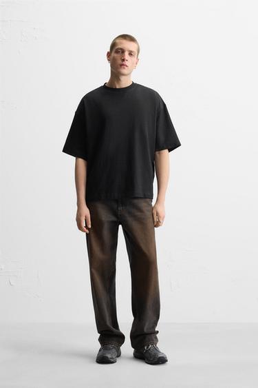 CAMISETA BOXY FIT - Negro de Zara - Imagen 0