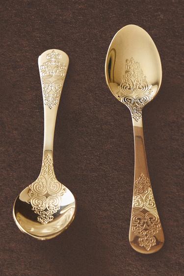 SET OF ENGRAVED DESSERT SPOONS (SET OF 4) - Cava by Zara - Image 5