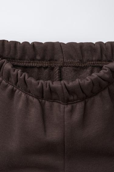 BASIC LABEL JOGGING SWEATSHIRT AND JOGGER TROUSERS SET - Dark burgundy by Zara - Image 4