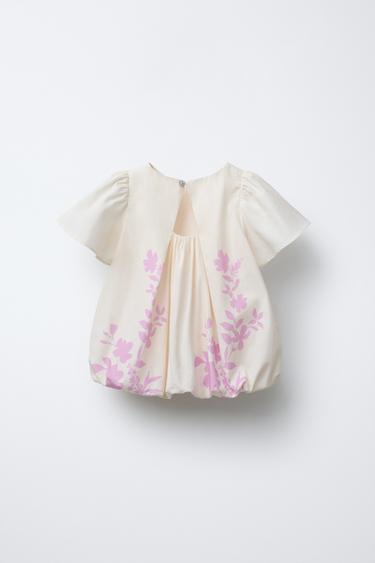 FLORAL PRINT BLOUSE - Ecru by Zara - Image 1
