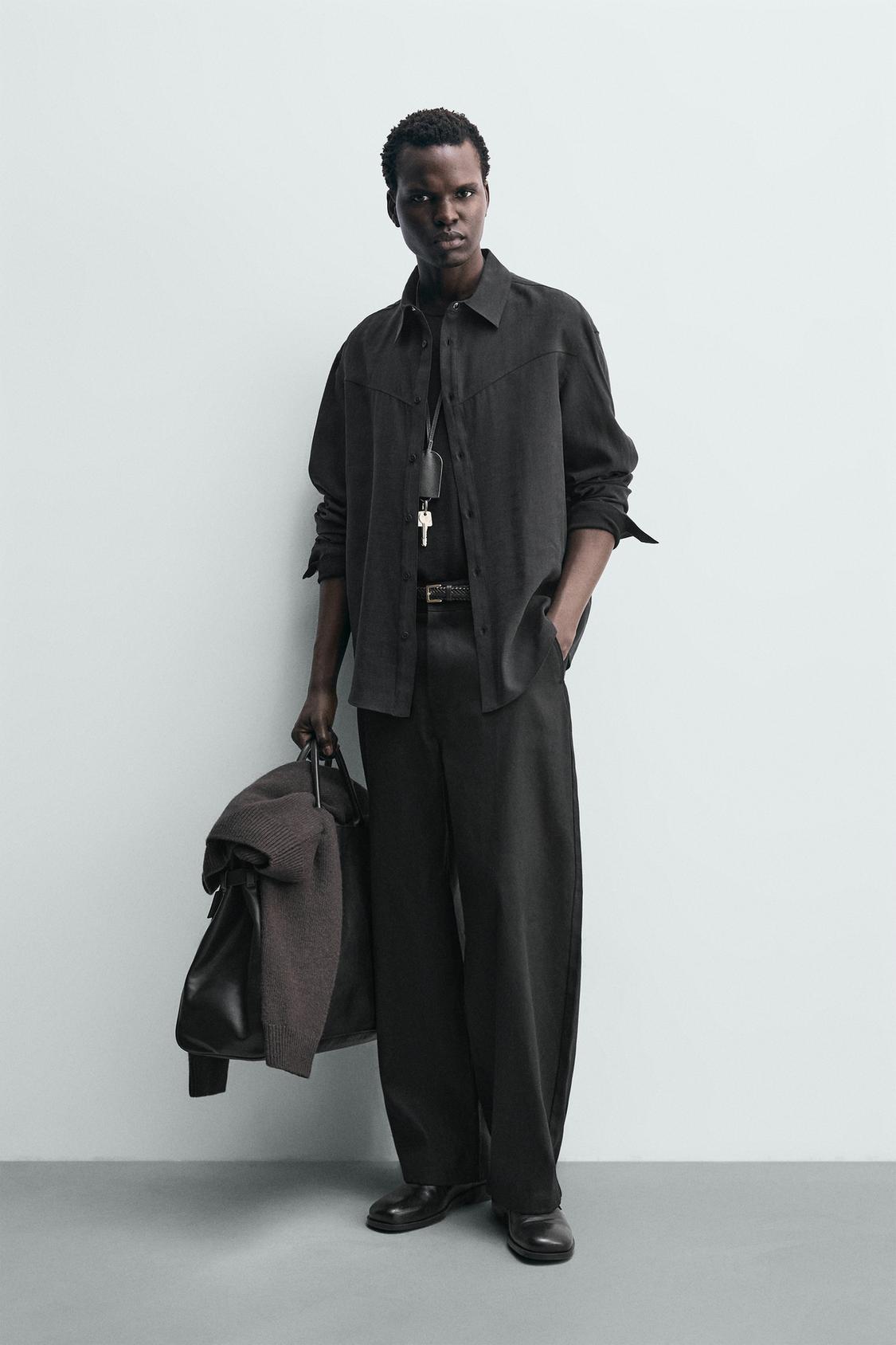 СТРУЯЩАЯСЯ РУБАШКА В ЗАПАДНОМ СТИЛЕ ОТ ZARA