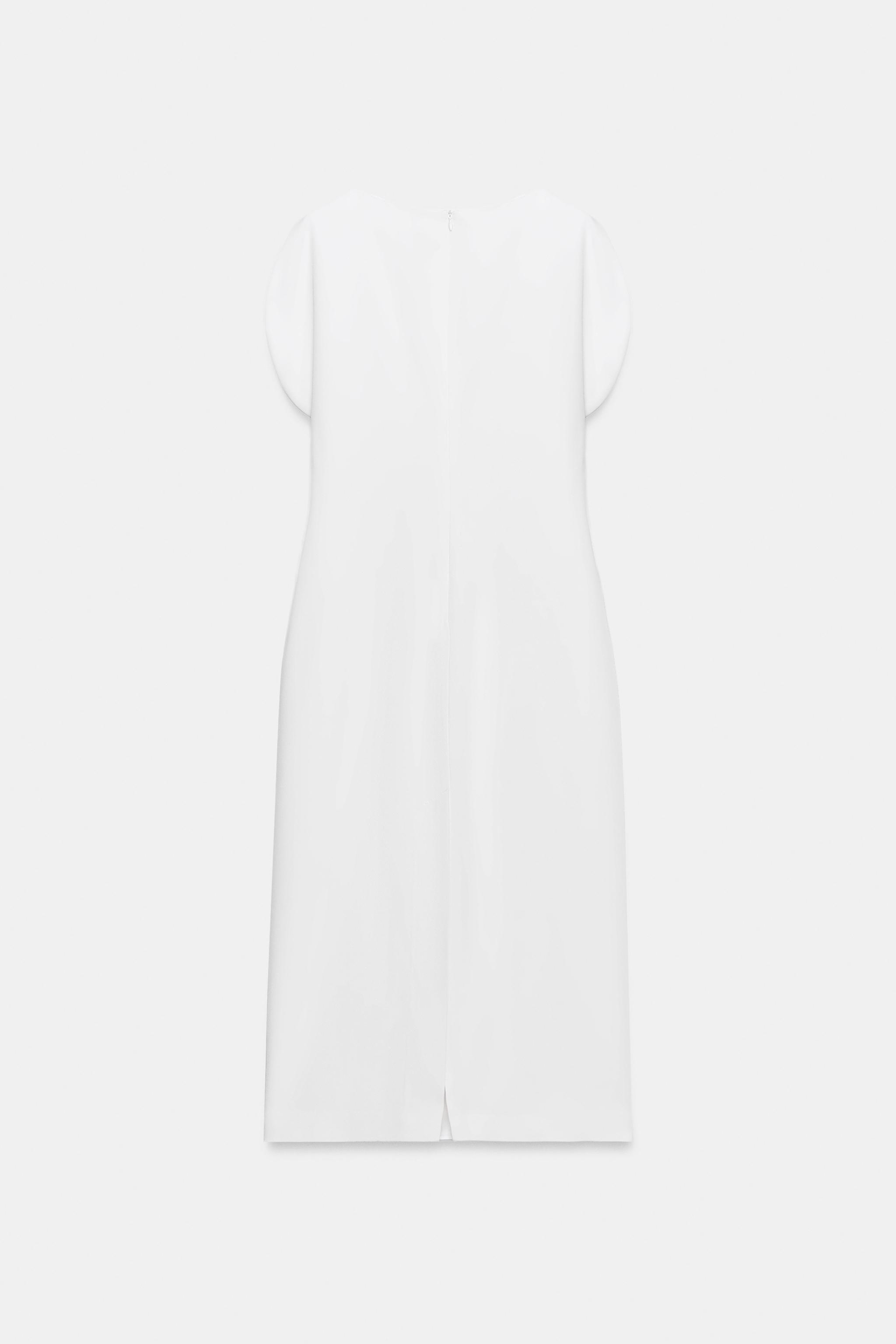 ZW COLLECTION ミディワンピース - オフホワイト | ZARA Japan / 日本