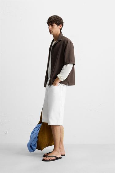 TEXTURED SHIRT - Brown by Zara - Image 3
