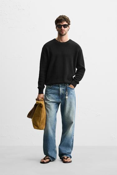 CAMISOLA DE MALHA PONTO PÉROLA - Preto da Zara