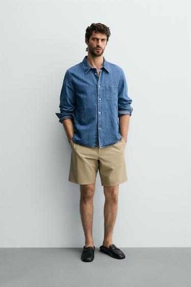 COMFORT TECHNICAL BERMUDA SHORTS - camel by Zara
