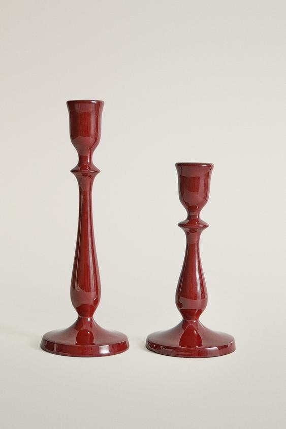 CHRISTMAS ALUMINIUM CANDELABRA - Red by Zara - Image 0